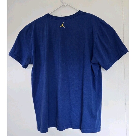 Jordan Shirt Mens XL Nike Blue Yellow‎ Jumpman Air Basketball Flight Club - Picture 5 of 7